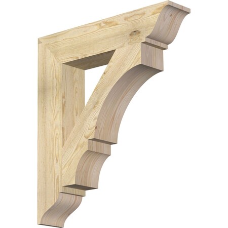 Balboa Traditional Rough Sawn Bracket, Douglas Fir, 6"W x 30"D x 34"H